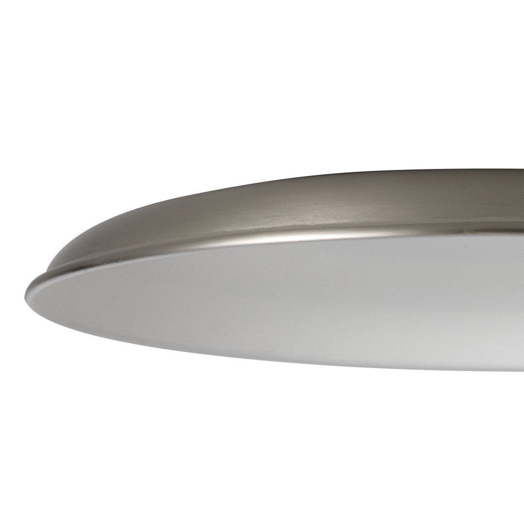 Nelson Lighting NL79049 Apollo Shade Brushed Nickel White