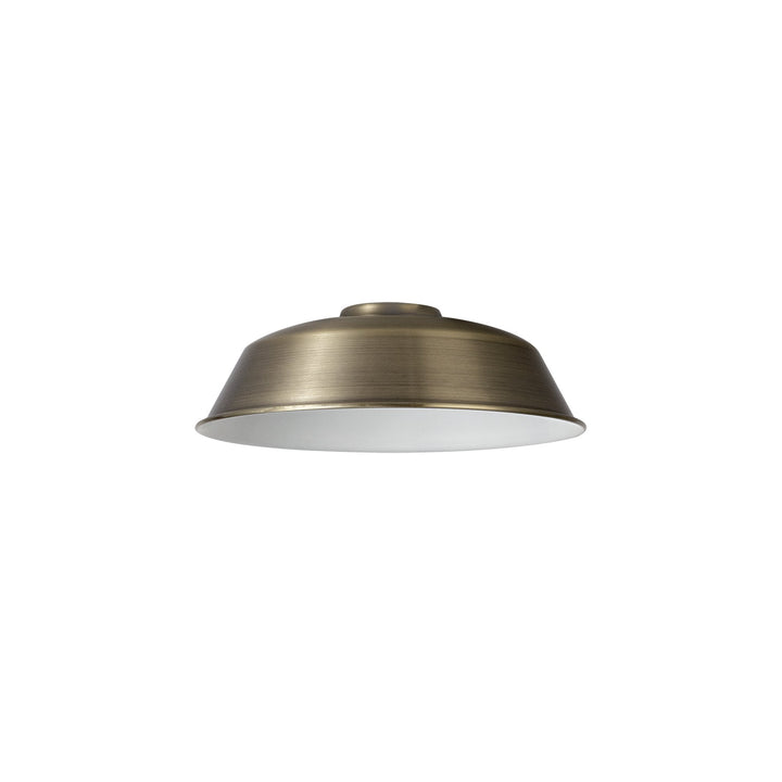 Nelson Lighting NL79099 Apollo Shade Antique Brass White