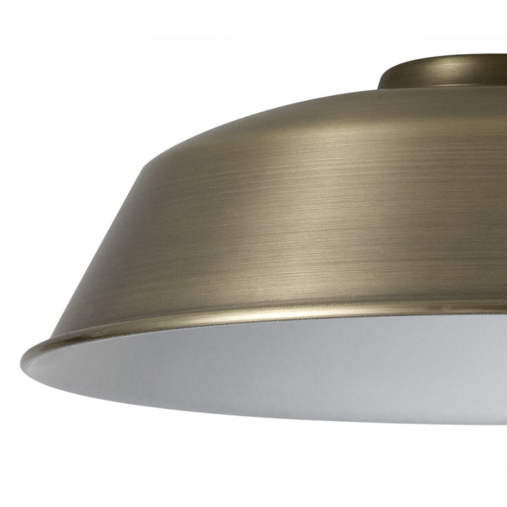 Nelson Lighting NL79099 Apollo Shade Antique Brass White