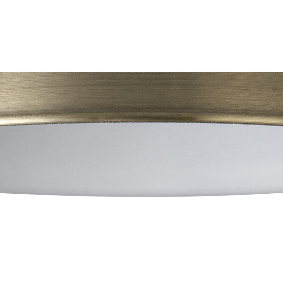 Nelson Lighting NL79099 Apollo Shade Antique Brass White