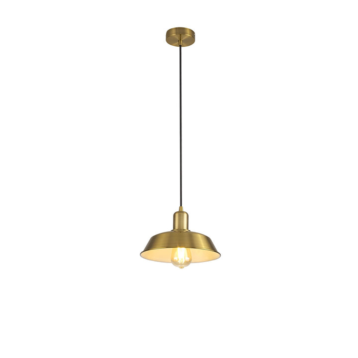 Nelson Lighting NL79109 Apollo Shade Gilt Bronze White