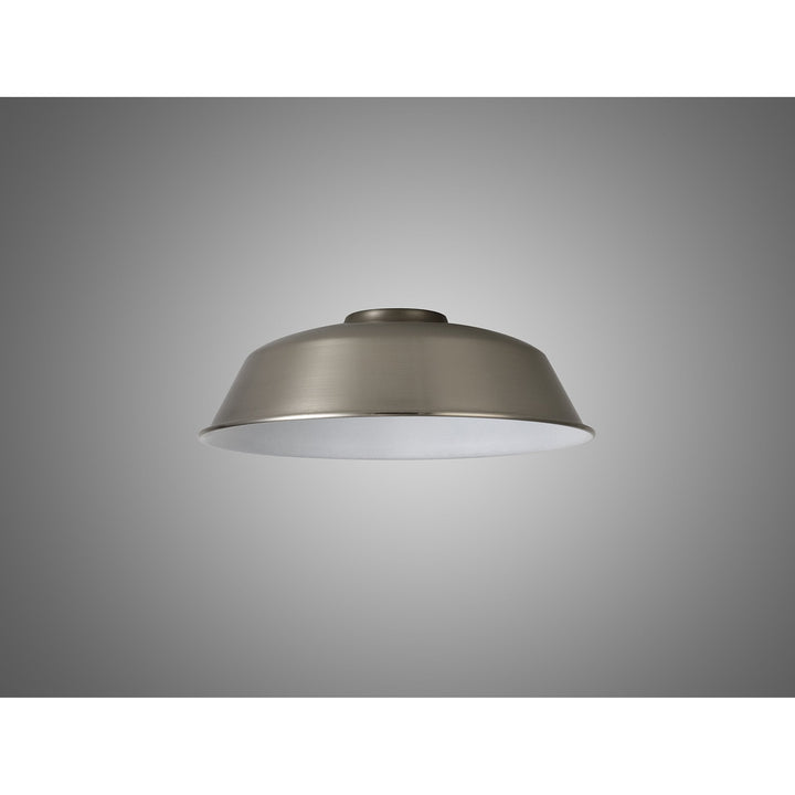 Nelson Lighting NL79139 Apollo Shade Brushed Nickel White