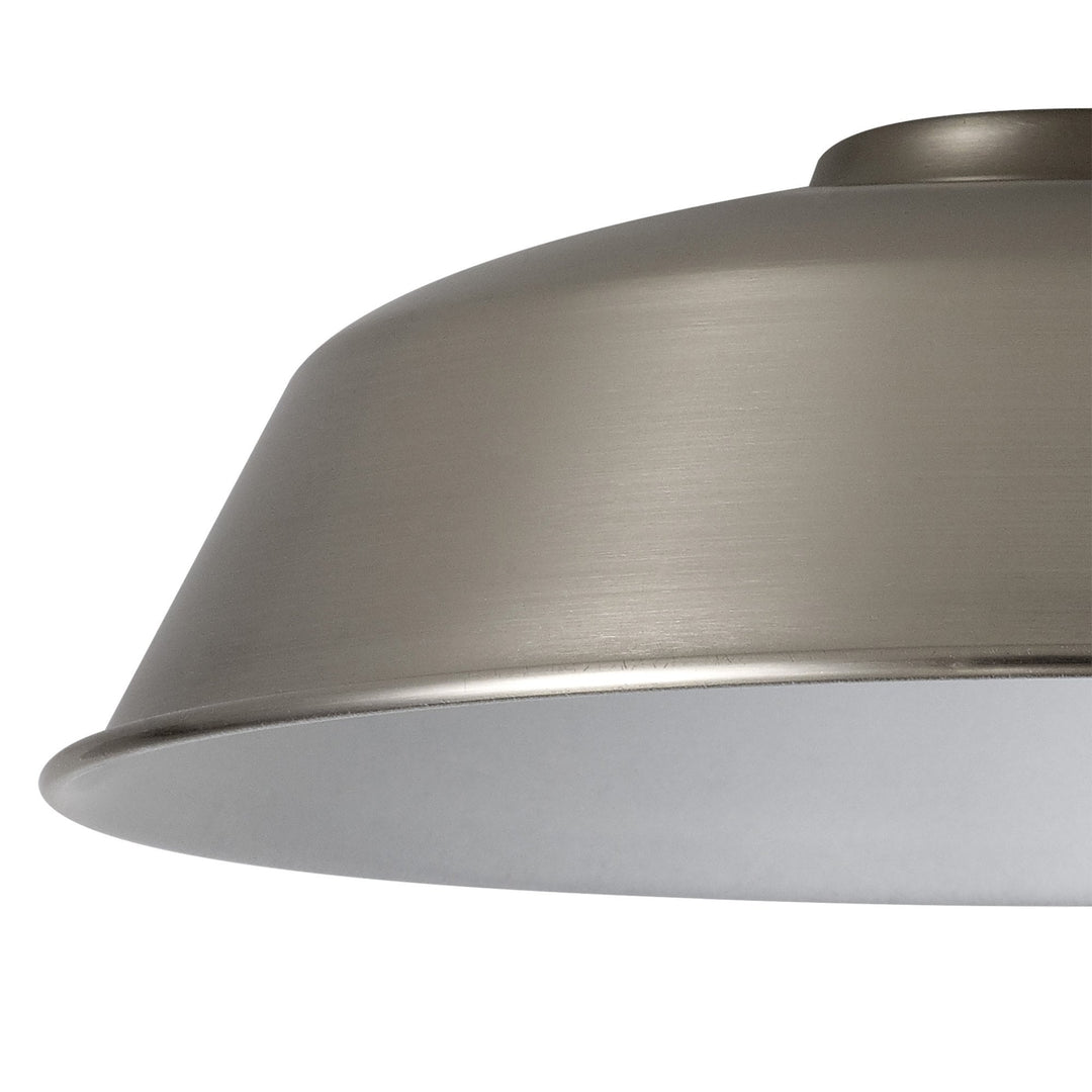 Nelson Lighting NL79139 Apollo Shade Brushed Nickel White