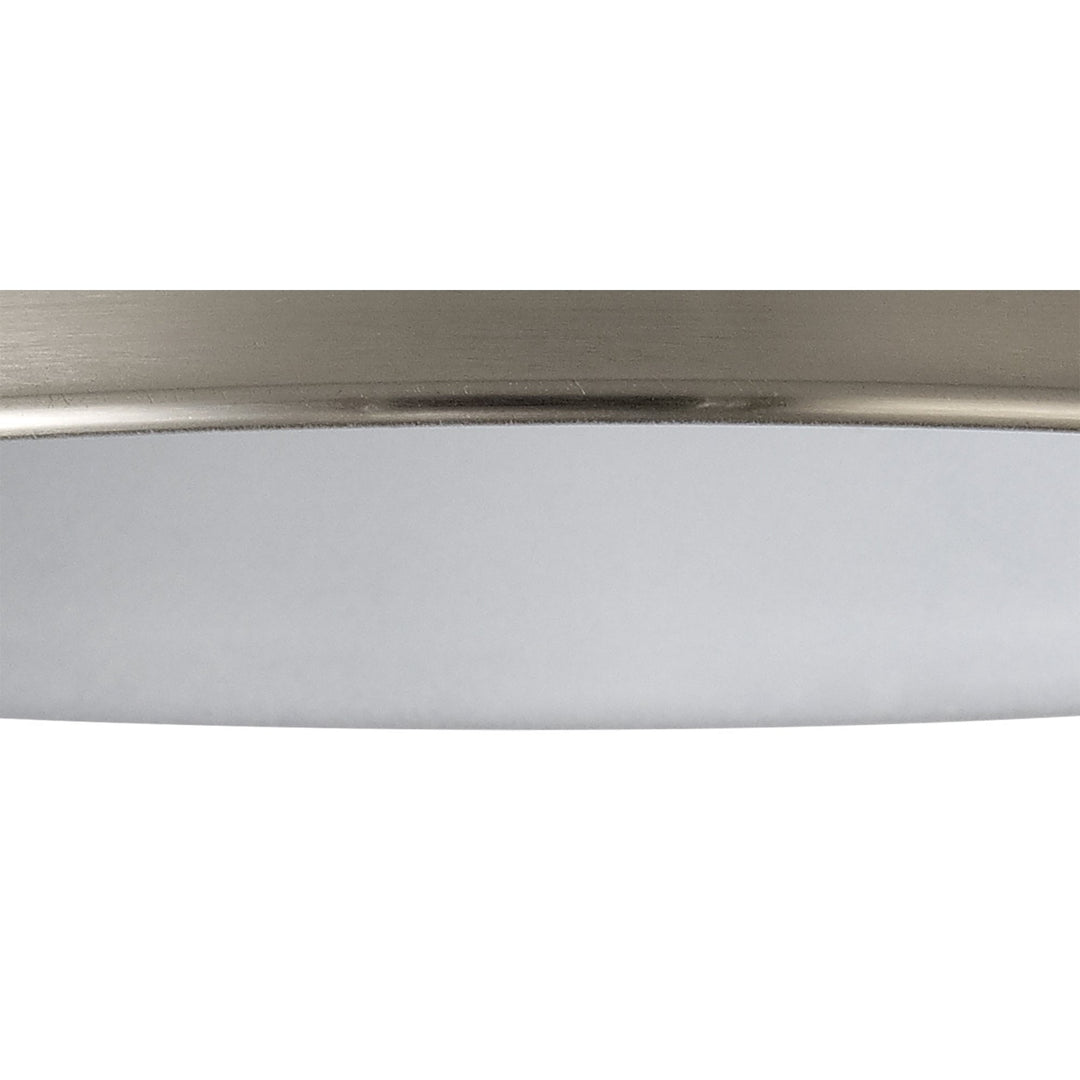 Nelson Lighting NL79139 Apollo Shade Brushed Nickel White