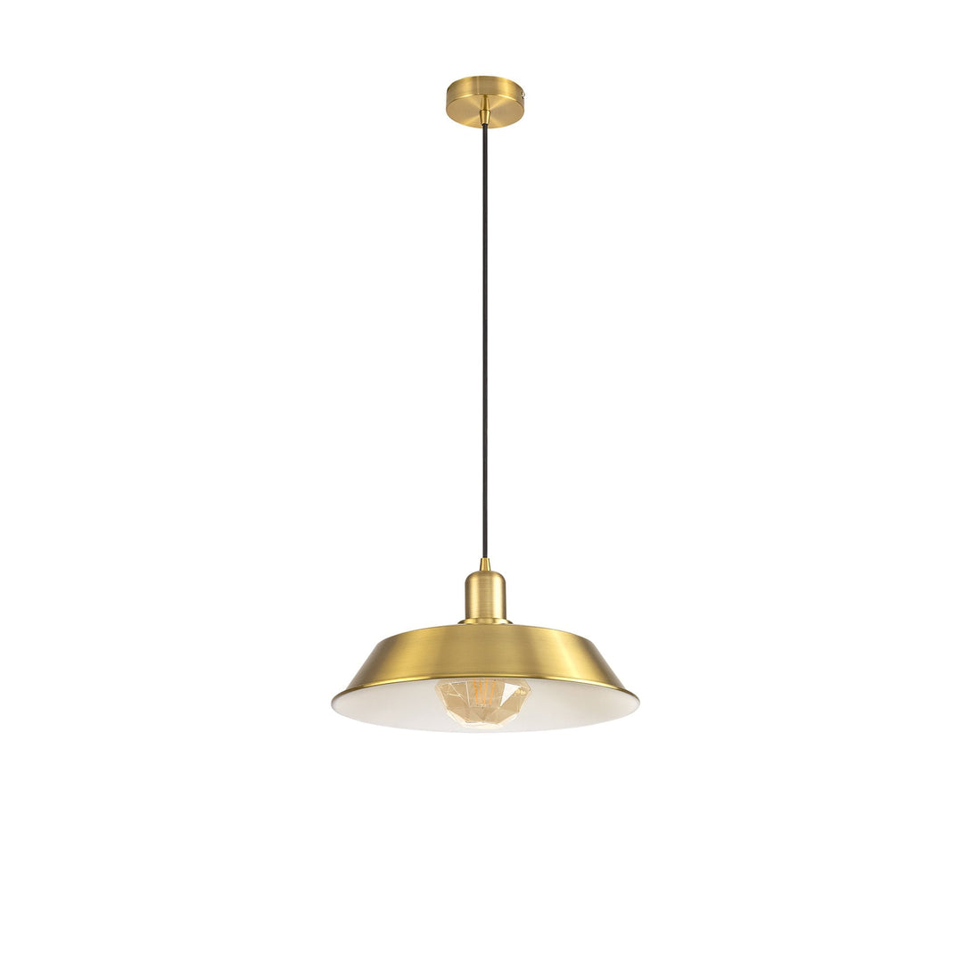 Nelson Lighting NL79199 Apollo Shade Gilt Bronze White