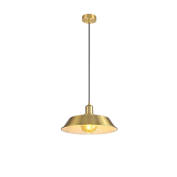 Nelson Lighting NL79199 Apollo Shade Gilt Bronze White