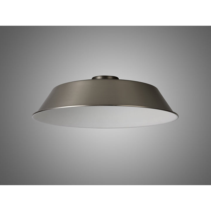 Nelson Lighting NL79229 Apollo Shade Brushed Nickel White