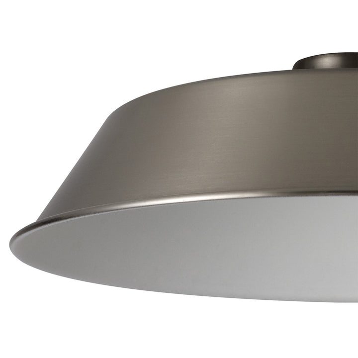 Nelson Lighting NL79229 Apollo Shade Brushed Nickel White