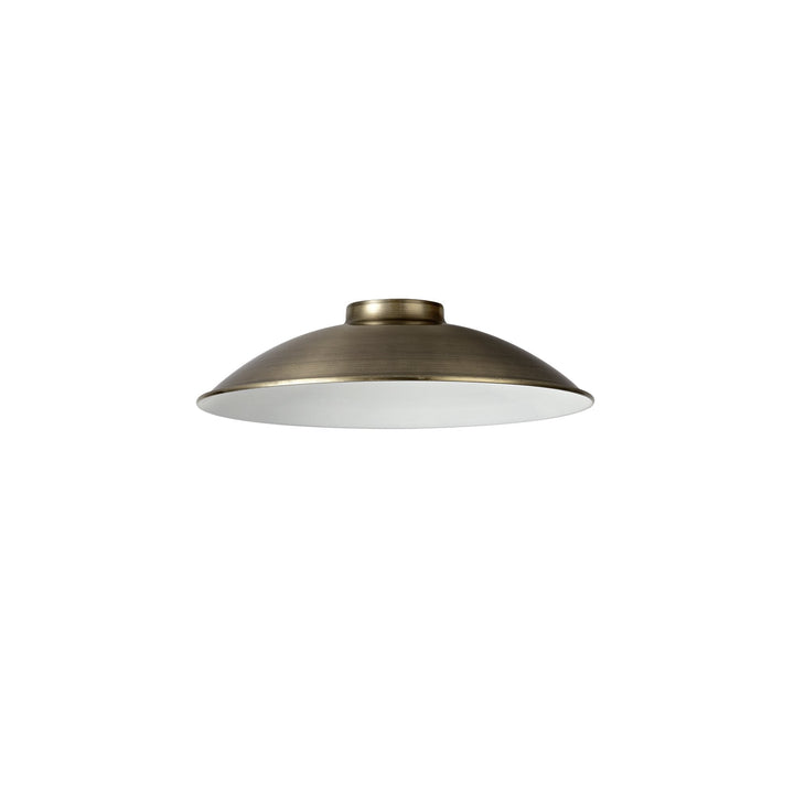 Nelson Lighting NL79279 Apollo Shade Antique Brass White