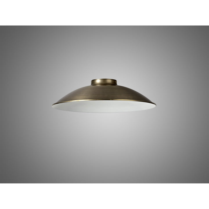 Nelson Lighting NL79279 Apollo Shade Antique Brass White