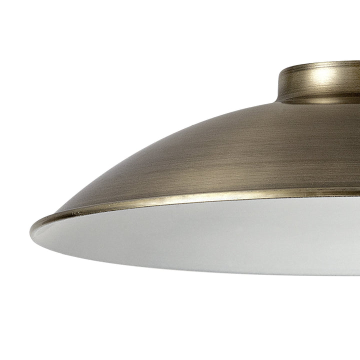 Nelson Lighting NL79279 Apollo Shade Antique Brass White