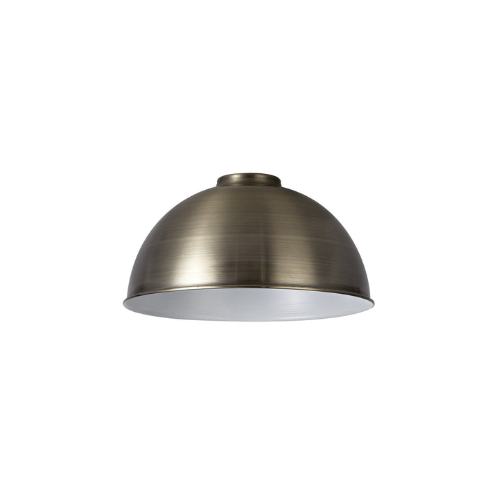 Nelson Lighting NL79369 Apollo Shade Antique Brass White