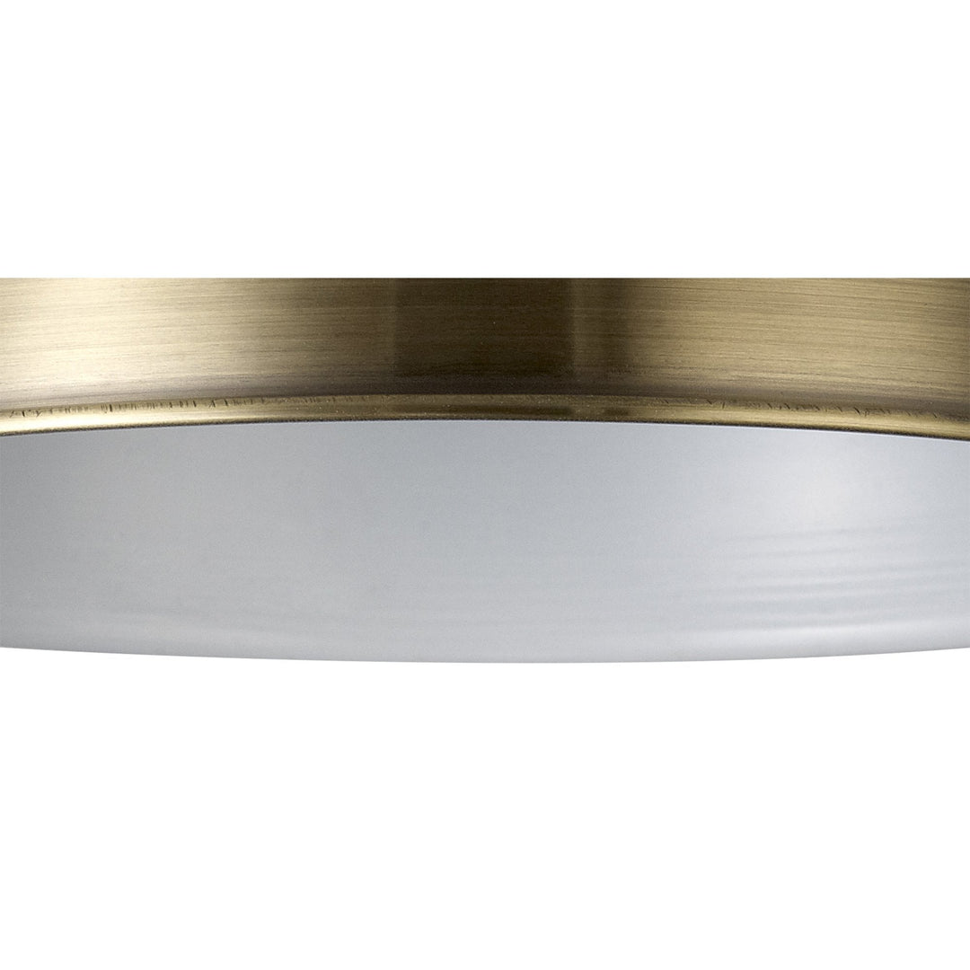 Nelson Lighting NL79369 Apollo Shade Antique Brass White