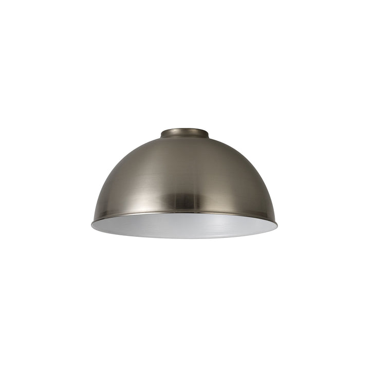 Nelson Lighting NL79409 Apollo Shade Brushed Nickel White