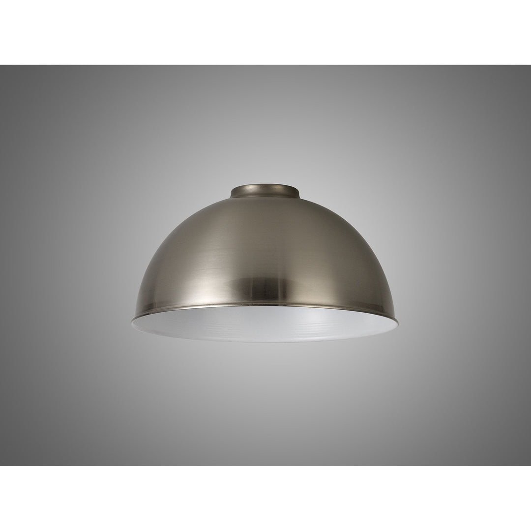 Nelson Lighting NL79409 Apollo Shade Brushed Nickel White