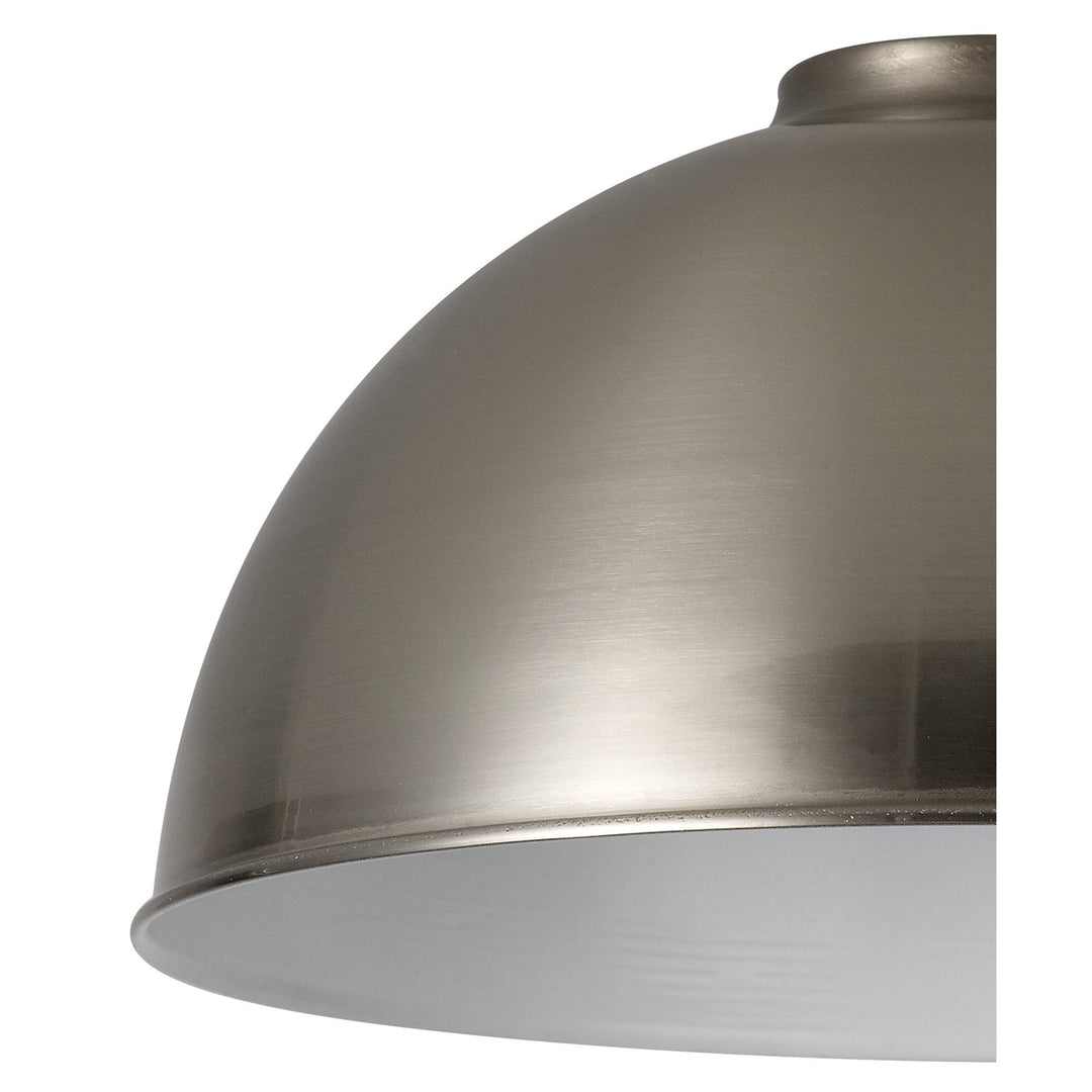 Nelson Lighting NL79409 Apollo Shade Brushed Nickel White