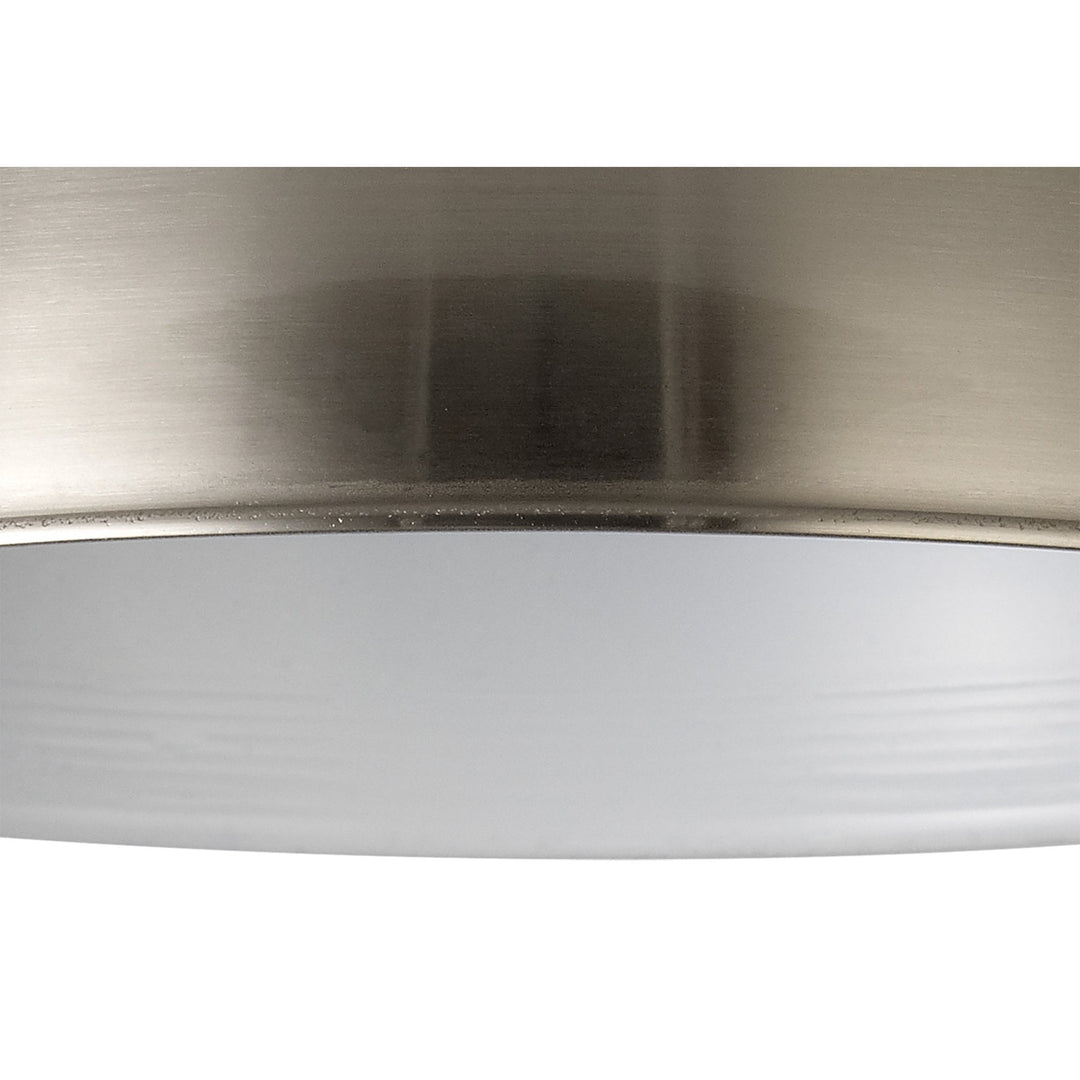 Nelson Lighting NL79409 Apollo Shade Brushed Nickel White