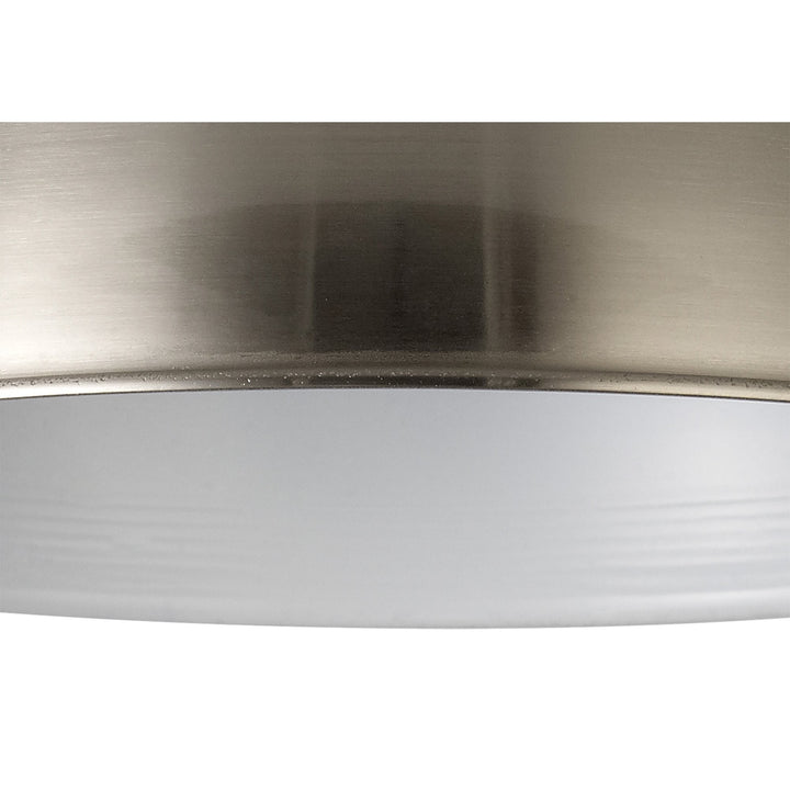 Nelson Lighting NL79409 Apollo Shade Brushed Nickel White