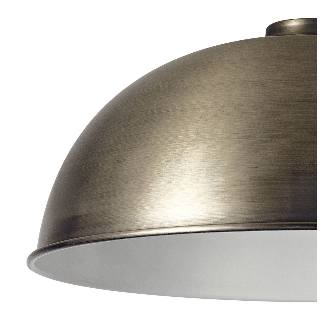 Nelson Lighting NL79459 Apollo Shade Antique Brass White