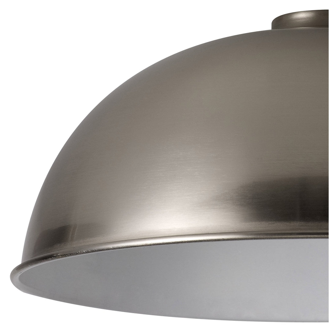 Nelson Lighting NL79499 Apollo Shade Brushed Nickel White