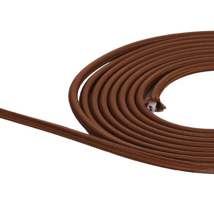 Nelson Lighting NL8073/M9 Apollo 1m Red Brown Braided 2 Core 0.75mm Cable VDE Approved