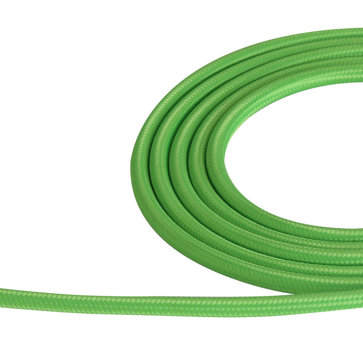 Nelson Lighting NL8079/M9 Apollo 1m Lime Green Braided 2 Core 0.75mm Cable VDE Approved