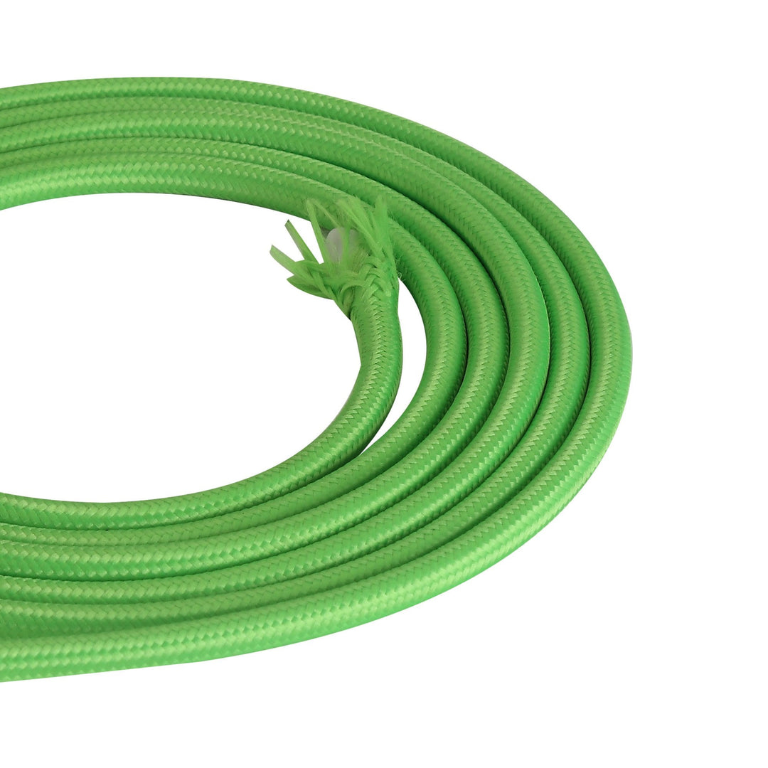 Nelson Lighting NL8079/M9 Apollo 1m Lime Green Braided 2 Core 0.75mm Cable VDE Approved