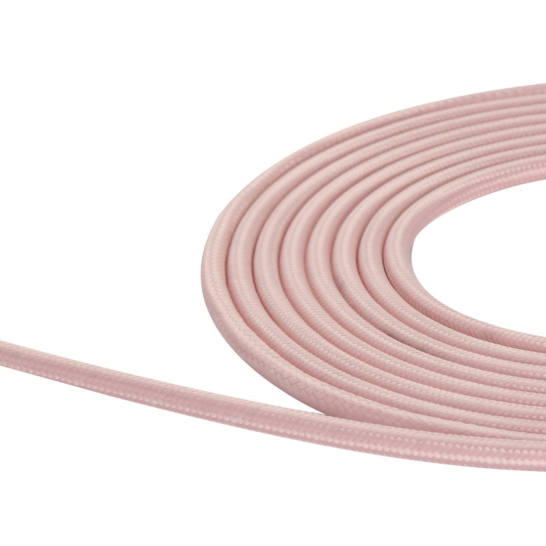 Nelson Lighting NL8083/M9 Apollo 1m Pink Braided 2 Core 0.75mm Cable VDE Approved