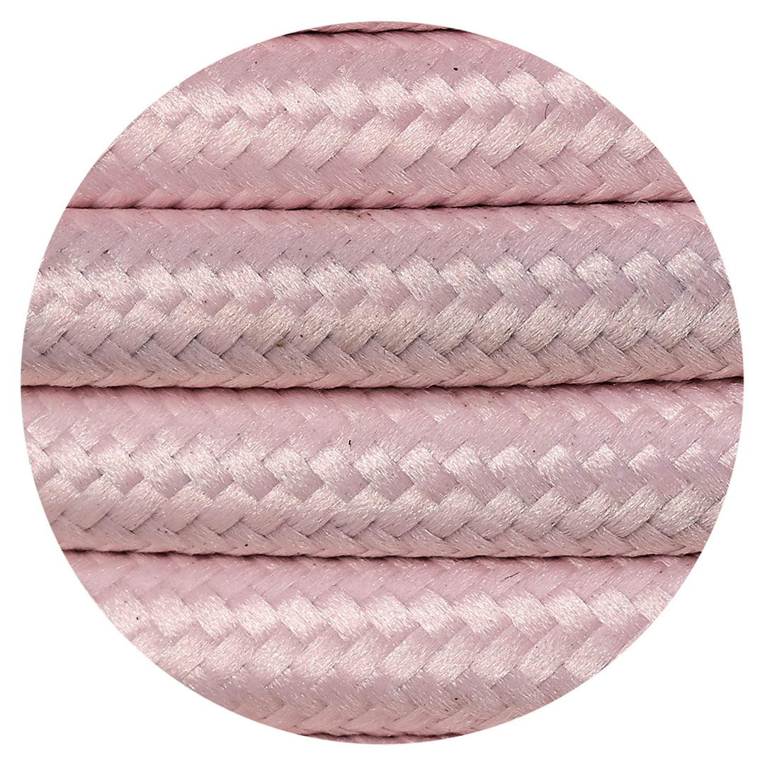 Nelson Lighting NL80839 Apollo 25m Roll Pink Braided 2 Core 0.75mm Cable VDE Approved