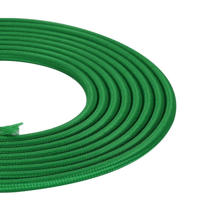 Nelson Lighting NL8084/M9 Apollo 1m Bottle Green Braided 2 Core 0.75mm Cable VDE Approved