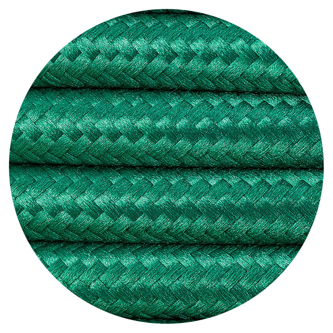 Nelson Lighting NL80849 Apollo 25m Roll Bottle Green Braided 2 Core 0.75mm Cable VDE Approved