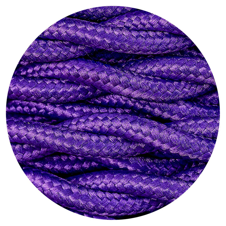 Nelson Lighting NL81029 Apollo 25m Roll Purple Braided Twisted 2 Core 0.75mm Cable VDE Approved