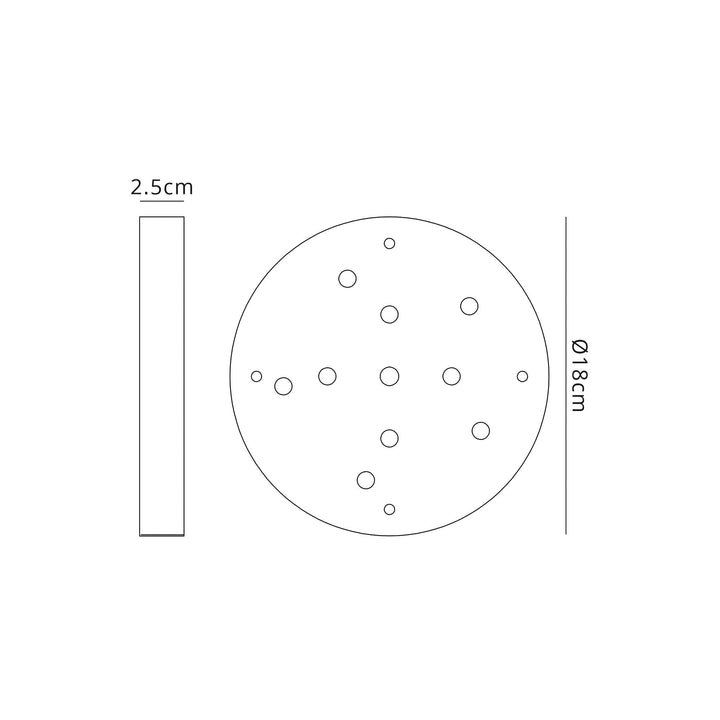 Nelson Lighting NL81639 Apollo 9 Hole Canopy Kit Kit White