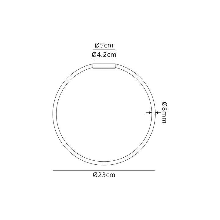 Nelson Lighting NL85879 Apollo 230mm Ring Gilt Bronze