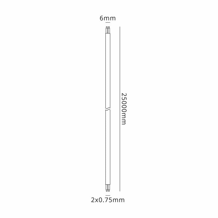 Nelson Lighting NL86579 Apollo 25m Roll Clear 2 Core 0.75mm Cable VDE Approved