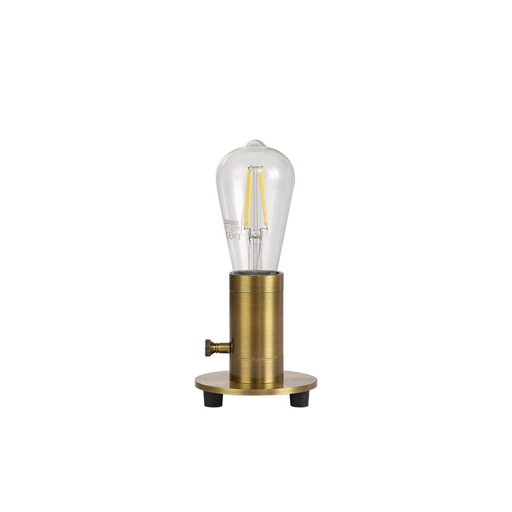 Nelson Lighting NL90169 Apollo 1 Light Table Lamp Gilt Bronze Pale Gold