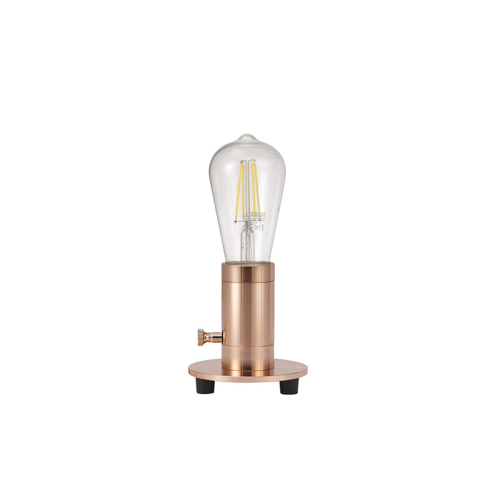 Nelson Lighting NL90179 Apollo 1 Light Table Lamp Rose Gold Rose Gold