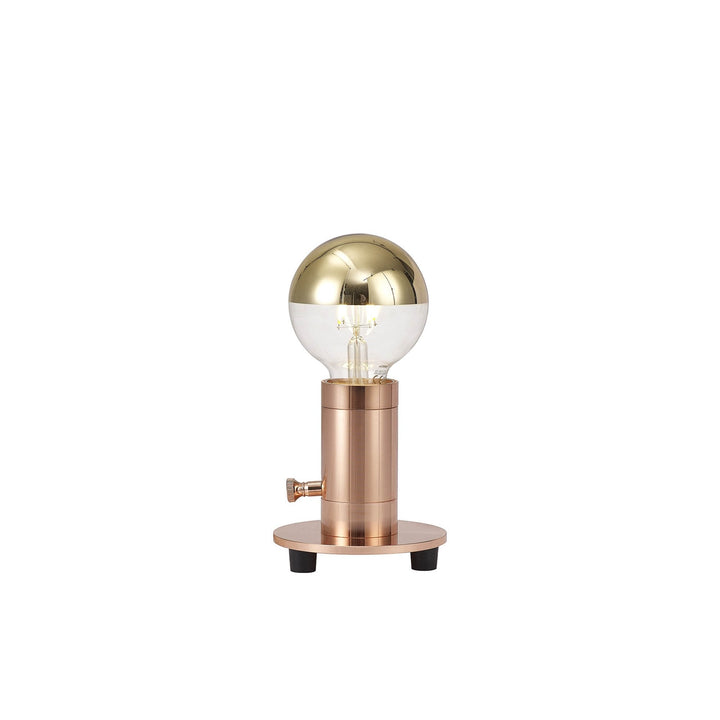 Nelson Lighting NL90179 Apollo 1 Light Table Lamp Rose Gold Rose Gold