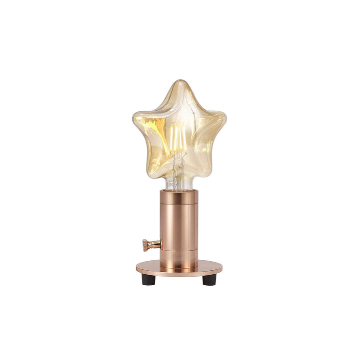 Nelson Lighting NL90179 Apollo 1 Light Table Lamp Rose Gold Rose Gold