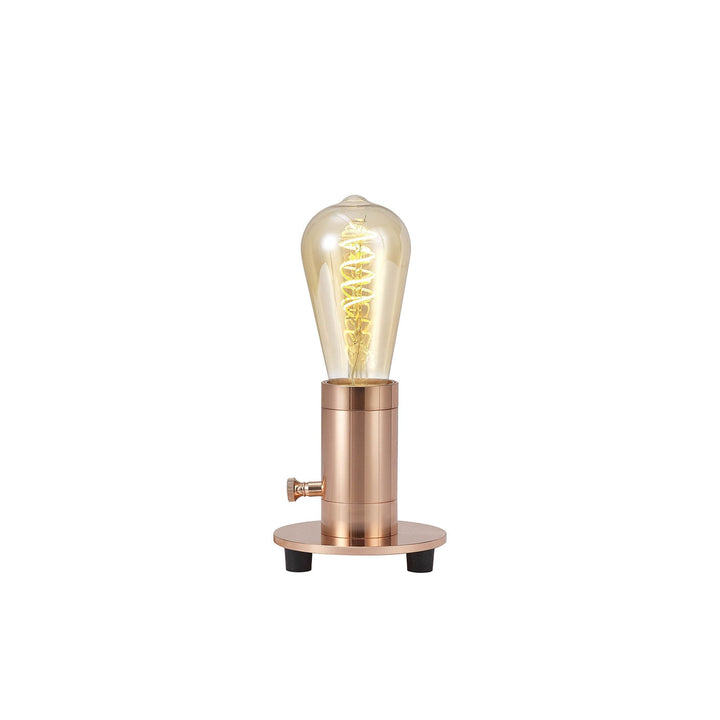 Nelson Lighting NL90179 Apollo 1 Light Table Lamp Rose Gold Rose Gold