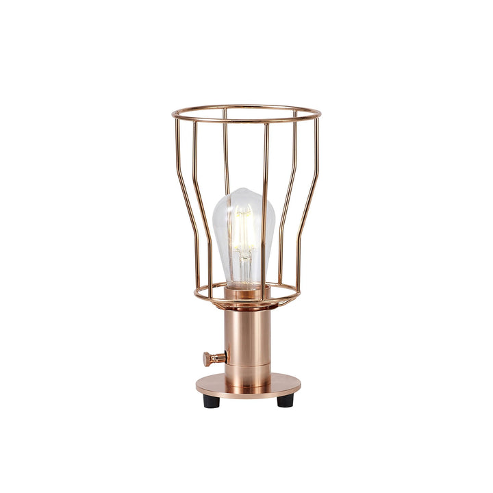 Nelson Lighting NL90179 Apollo 1 Light Table Lamp Rose Gold Rose Gold