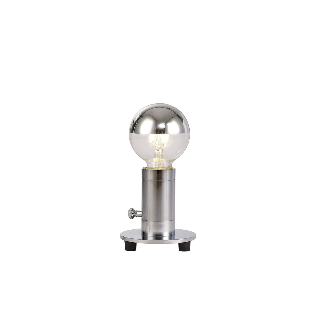 Nelson Lighting NL90189 Apollo 1 Light Table Lamp Chrome Silver