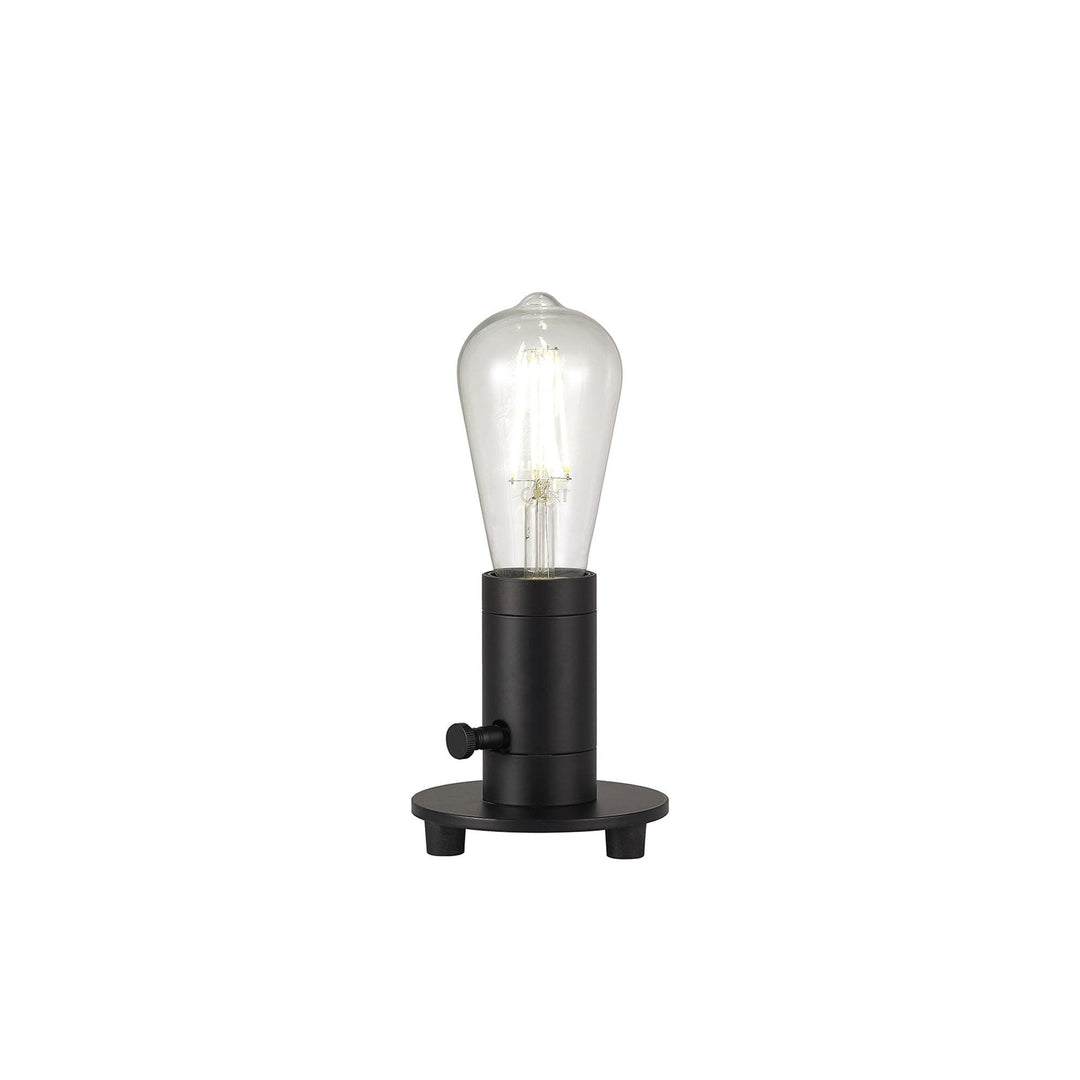 Nelson Lighting NL90229 Apollo 1 Light Table Lamp Black Black