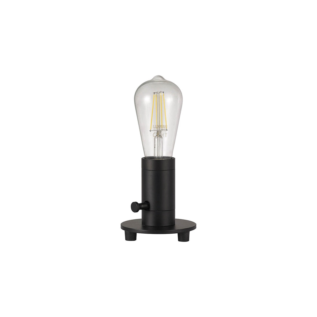 Nelson Lighting NL90229 Apollo 1 Light Table Lamp Black Black