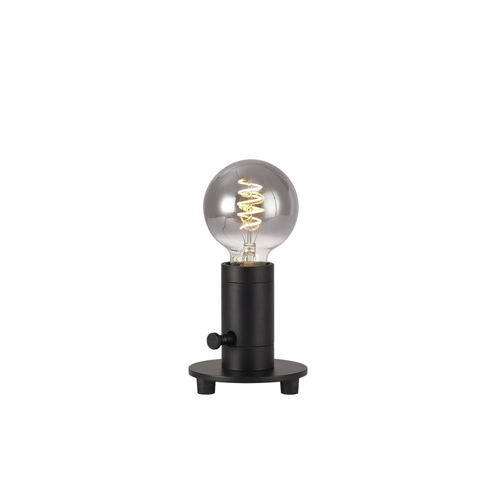 Nelson Lighting NL90229 Apollo 1 Light Table Lamp Black Black