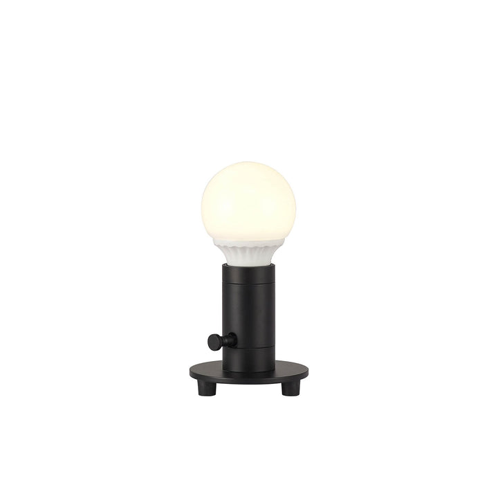 Nelson Lighting NL90229 Apollo 1 Light Table Lamp Black Black