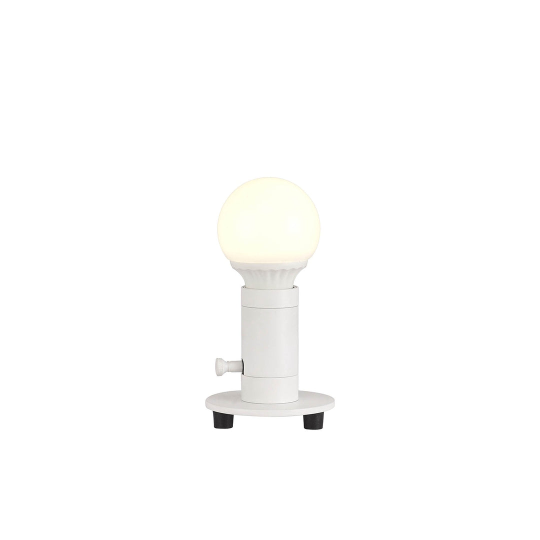 Nelson Lighting NL90239 Apollo 1 Light Table Lamp White White