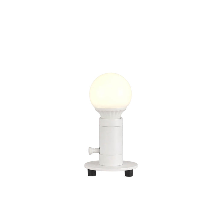 Nelson Lighting NL90239 Apollo 1 Light Table Lamp White White