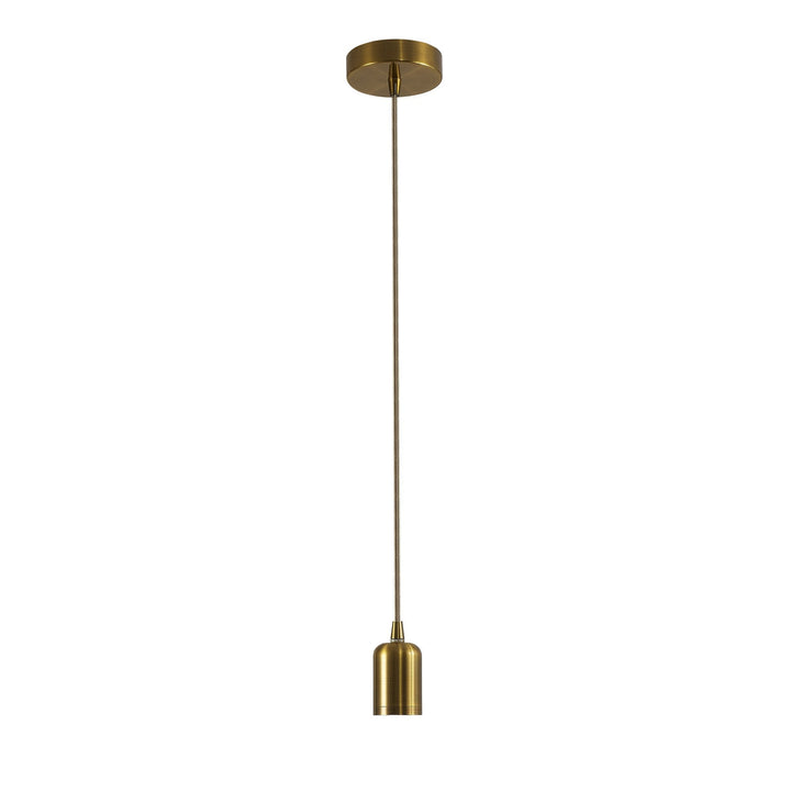 Nelson Lighting NL93619 Apollo 2m Suspension Kit 1 Light Gilt Bronze/Gold Braided Cable