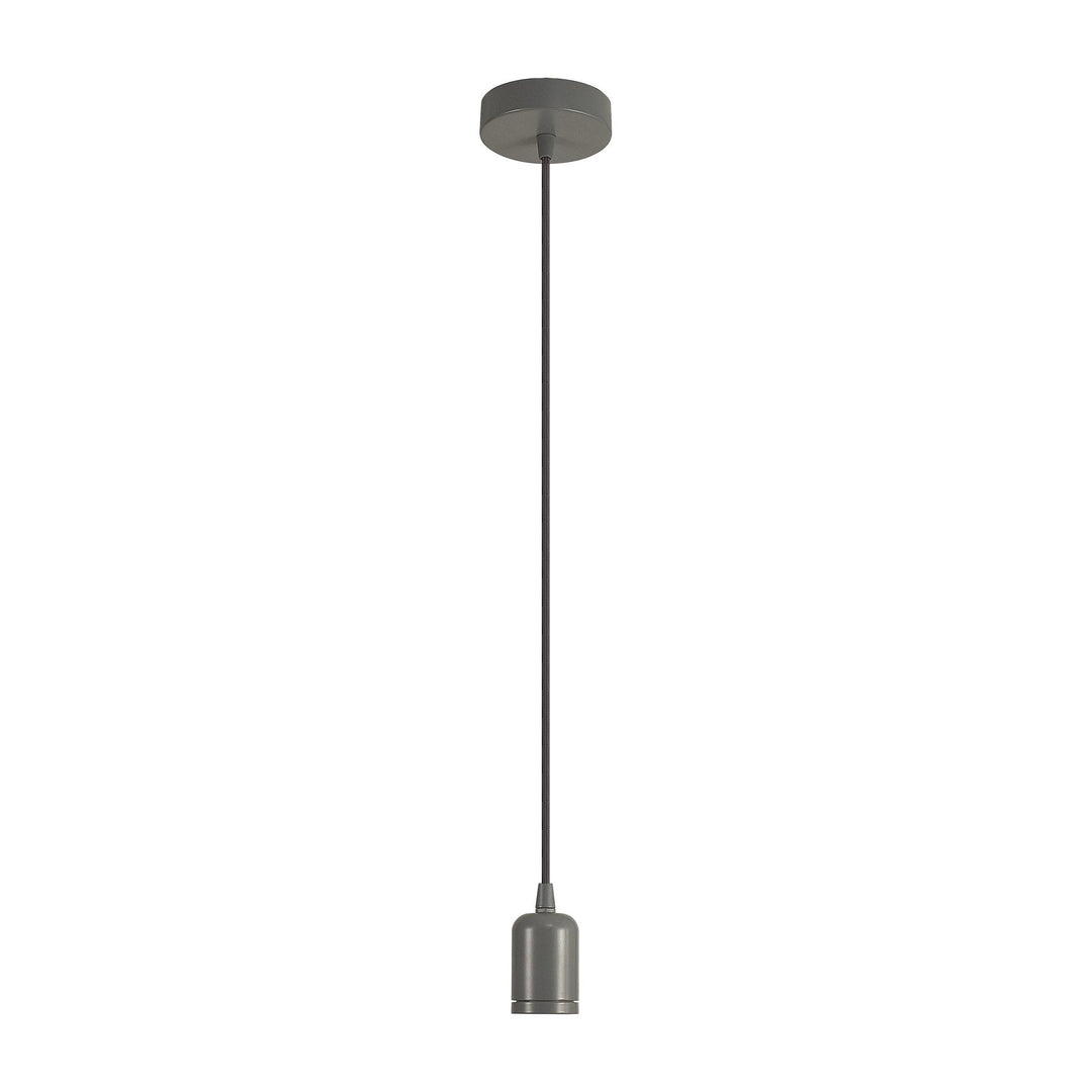 Nelson Lighting NL93669 Apollo 2m Suspension Kit 1 Light Warm Grey/Grey Braided Cable